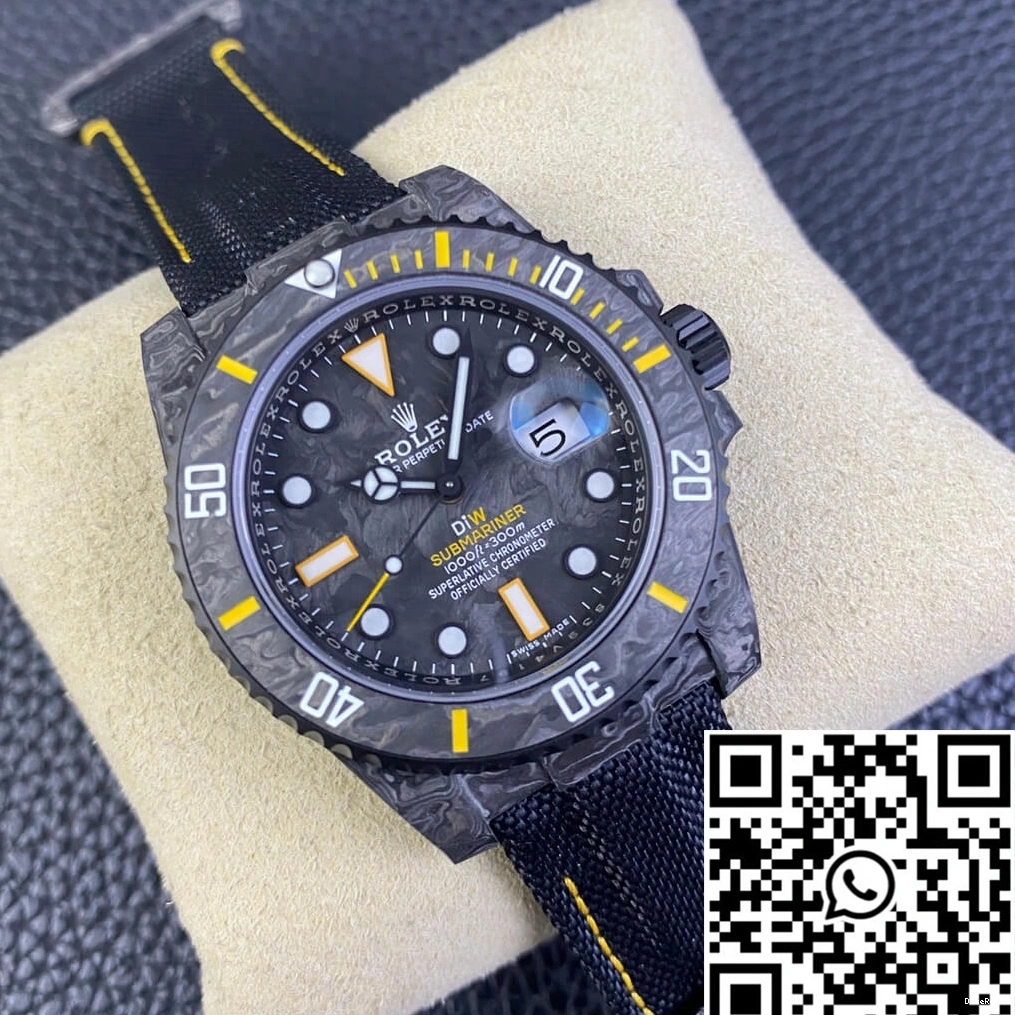 DIW Black Bezel Submariner Factory Fiber Rolex VS Carbon 1010